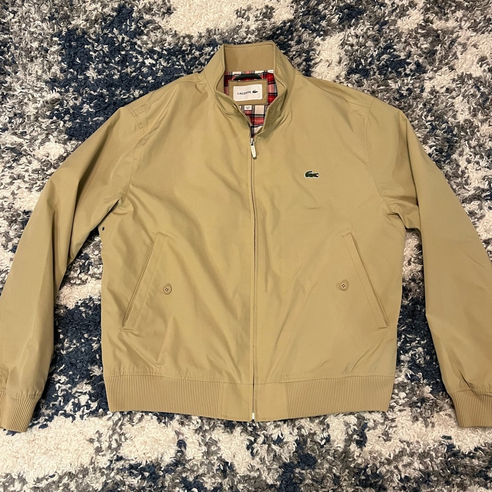 Lacoste Mens Jacket - Beige - US Large/ 54! Excellent/ Mint Condition!